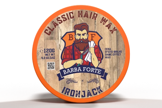 Cera Fixação Forte Efeito Brilho 120g · IronJack Barba Forte