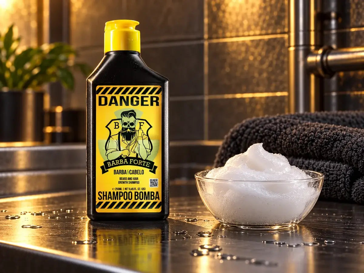 Detalhe editorial de Shampoo Bomba Danger e sua textura