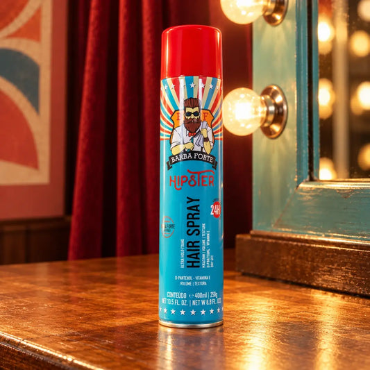 Hair Spray Ultra Hold Hipster 400ml no camarim retrô Hipster
