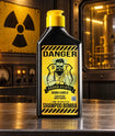 Shampoo Bomba Danger 250ml em cenário industrial do universo Danger