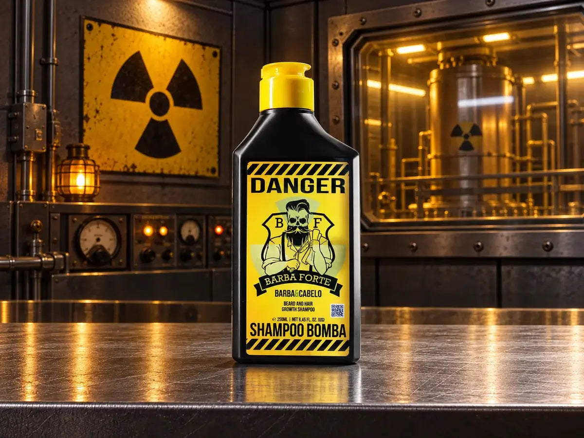 Shampoo Bomba Danger 250ml no cenário industrial Danger