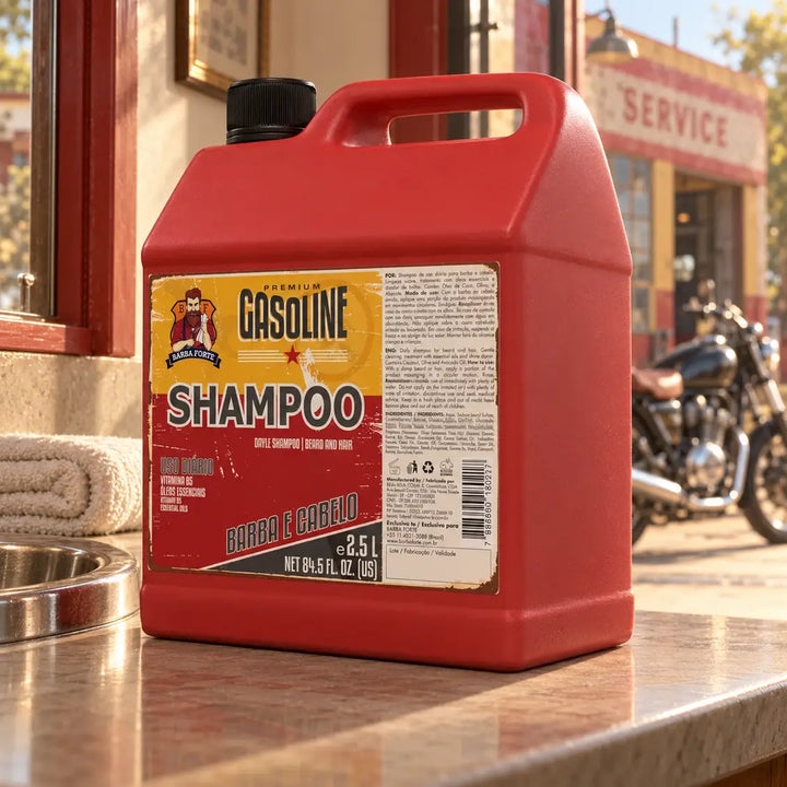 Shampoo Uso Diário Galão 2,5L · Gasoline Barba Forte