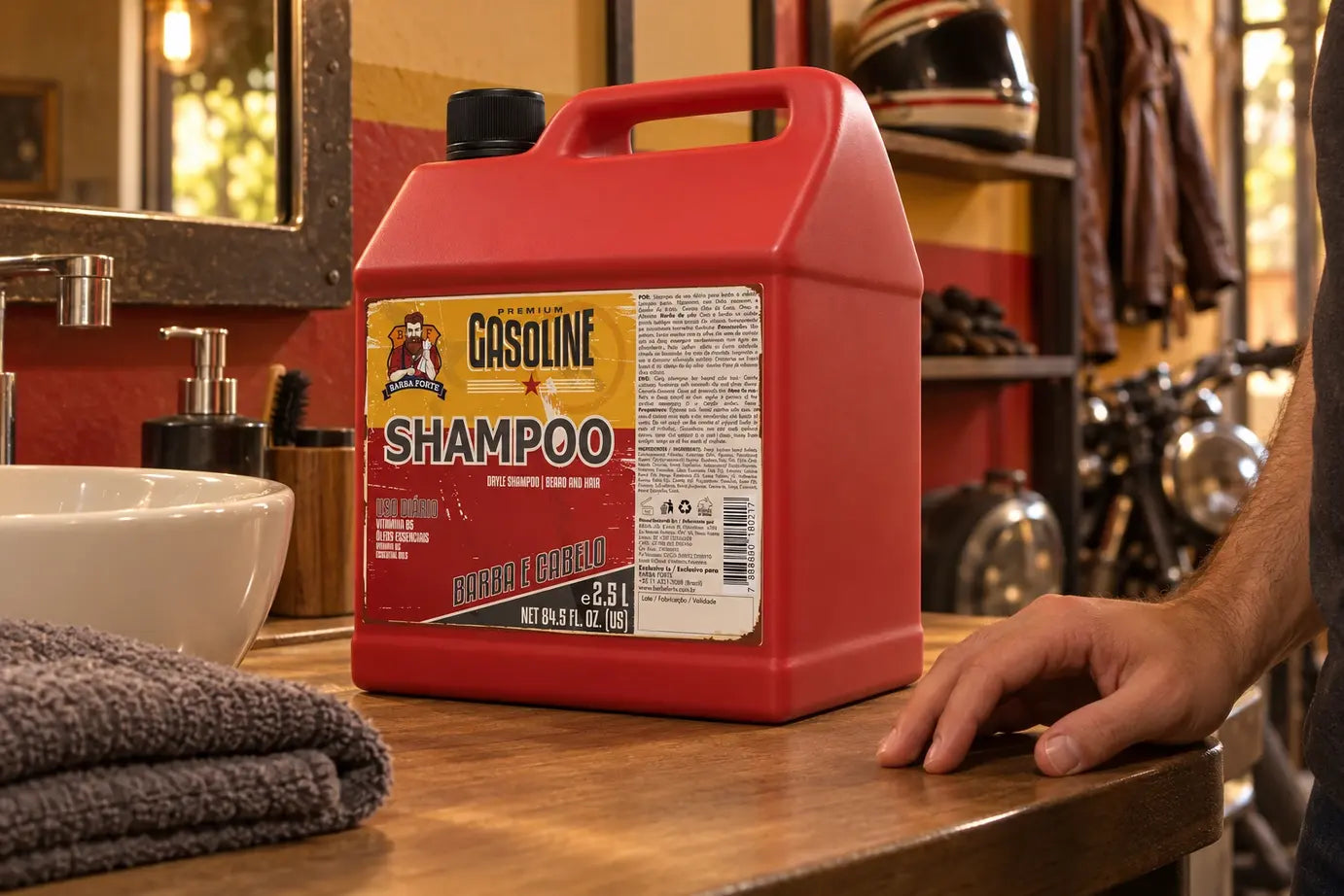 Shampoo Uso Diário Gasoline 2,5L · Uma parada que faz parte da rotina.