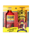 Caixa do combo Shampoo Gasoline e Beard Balm Danger Barba Forte