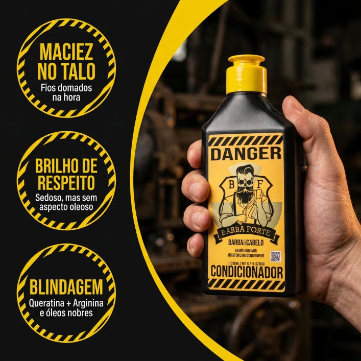 Condicionador Bomba Barba Macia · Danger Barba Forte — foto 2