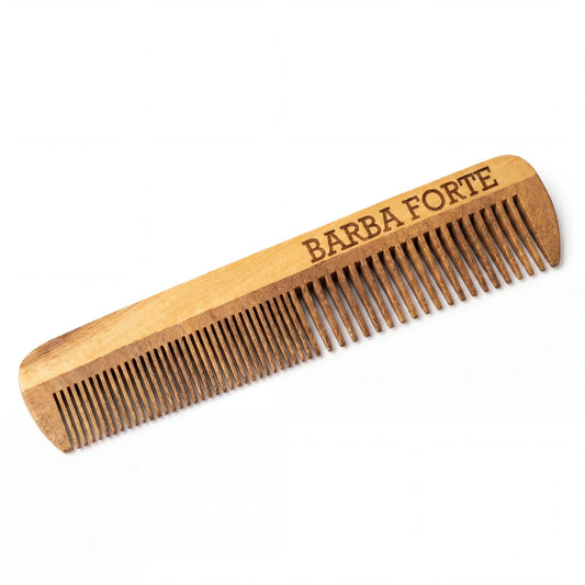 Pente de Madeira para Barba Artesanal Barba Forte PT004