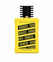 Perfume masculino Eau de Parfum Danger Barba Forte, frasco amarelo com tampa preta, vista frontal em fundo branco