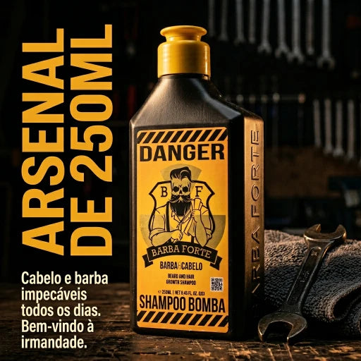 Shampoo Bomba Barba e Cabelo Fortes · Danger Barba Forte — foto 5