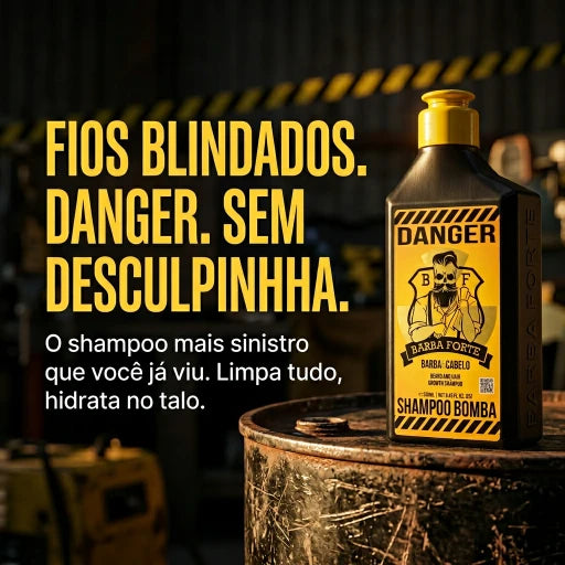 Shampoo Bomba Barba e Cabelo Fortes · Danger Barba Forte — foto 2