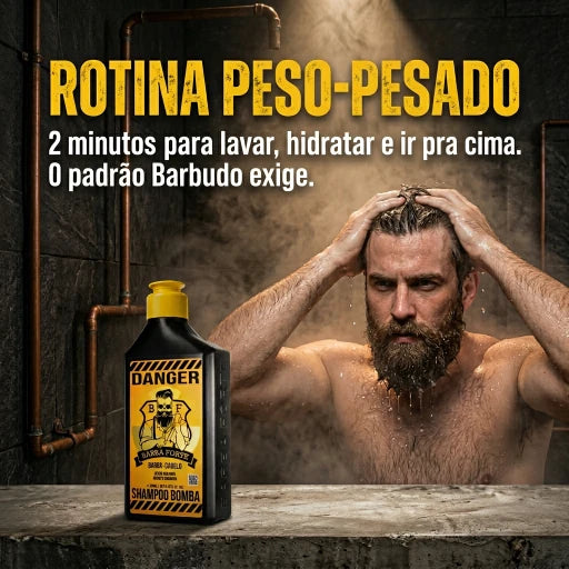 Shampoo Bomba Barba e Cabelo Fortes · Danger Barba Forte — foto 4