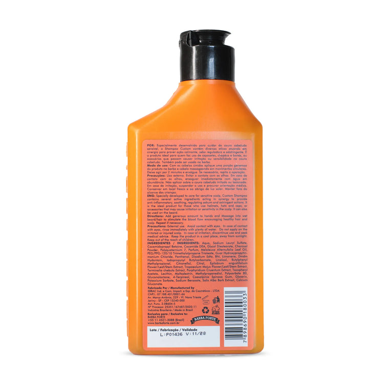 Shampoo Carvão Ativado Sem Oleosidade para Cabelos Mistos · Custom Barba Forte — foto 5