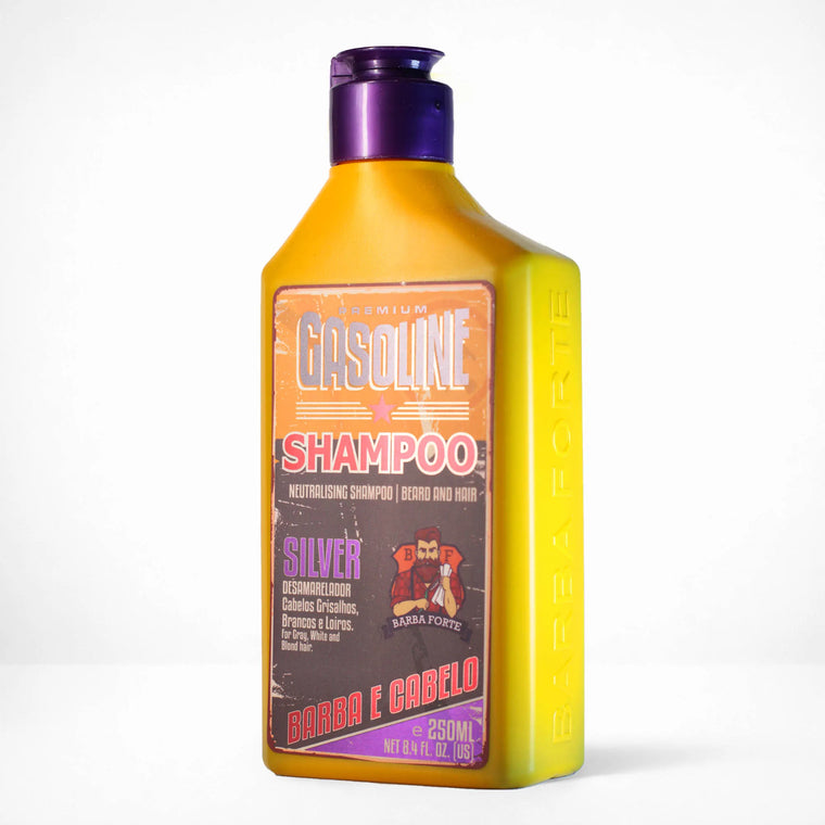 Shampoo Silver Para cabelo Grisalho e Branco · Gasoline Barba Forte — foto 3