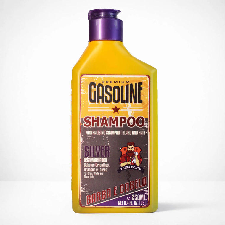 Shampoo Silver Para cabelo Grisalho e Branco · Gasoline Barba Forte — foto 1